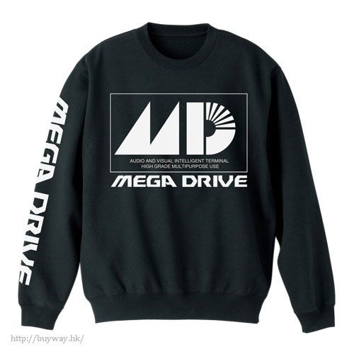 Mega Drive : 日版 (加大)「Mega Drive」長袖 黑色 運動衫
