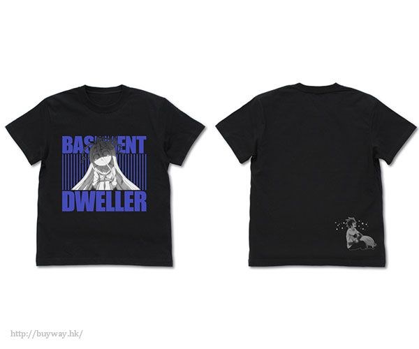 遊戲人生 : 日版 (中碼)「BASEMENT DWELLER」黑色 T-Shirt