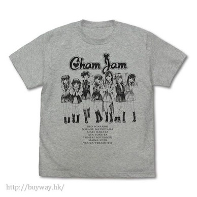 神推偶像登上武道館我就死而無憾 (細碼)「ChamJam」成員 混合灰色 T-Shirt ChamJam Member T-Shirt /MIX GRAY-S【Oshi ga Budokan Ittekuretara Shinu】