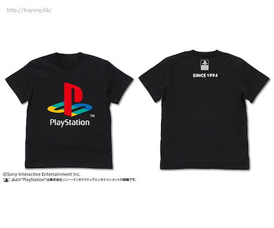 PlayStation (加大)「PlayStation」初代 Ver.2 黑色 T-Shirt T-Shirt Ver.2 1st Gen. "PlayStation" /BLACK-XL【PlayStation】