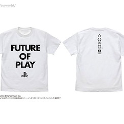 PlayStation (大碼)「FUTURE OF PLAY」白色 T-Shirt FUTURE OF PLAY T-Shirt "PlayStation" /WHITE-L【PlayStation】
