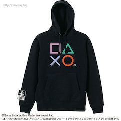 PlayStation (加大)「△○×□」黑色 連帽衫 Pullover Hoodie "PlayStation"Shapes  /BLACK-XL【PlayStation】