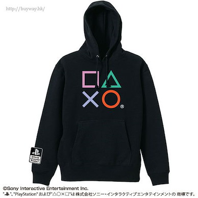 PlayStation (大碼)「△○×□」黑色 連帽衫 Pullover Hoodie "PlayStation"Shapes  /BLACK-L【PlayStation】