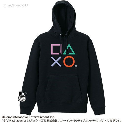 PlayStation : 日版 (細碼)「△○×□」黑色 連帽衫