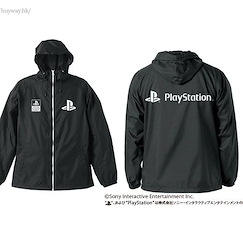 PlayStation (加大)「PlayStation」黑×白 連帽風褸 Hooded Windbreaker "PlayStation"/BLACK x WHITE-XL【PlayStation】