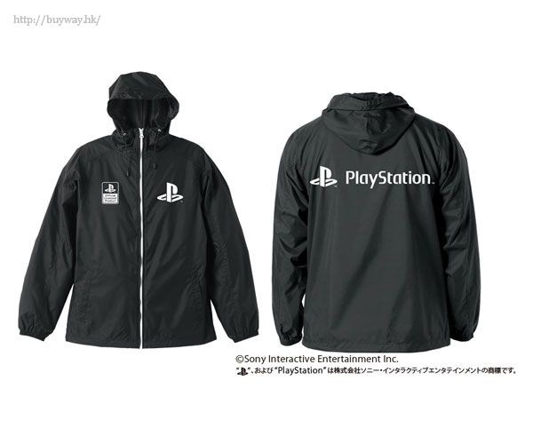 PlayStation : 日版 (加大)「PlayStation」黑×白 連帽風褸