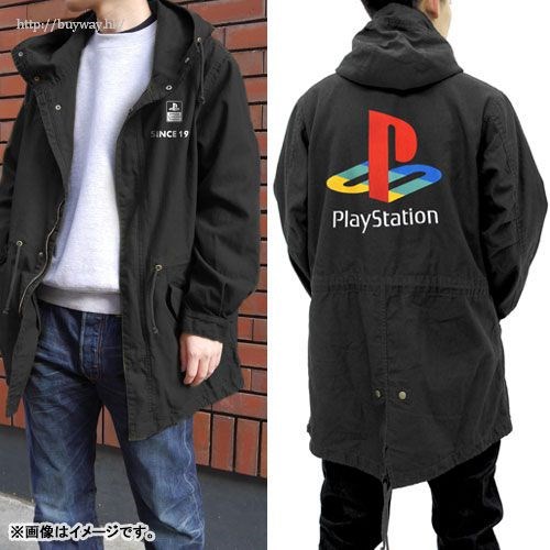 PlayStation : 日版 (加大)「PlayStation」初代 M-51 黑色 外套