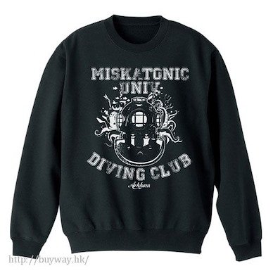 克蘇魯神話 (細碼)「米斯卡托尼克大學」購買部 長袖 黑色 運動衫 Miskatonic Univ. Diving Club Sweatshirt/BLACK-S【Cthulhu Mythos】