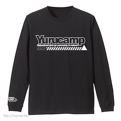 搖曳露營△ (中碼)「Yurucamp」長袖 黑色 T-Shirt Rib Long Sleeve T-Shirt /BLACK-M【Laid-Back Camp】