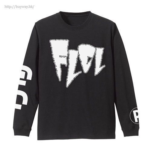 FLCL : 日版 (中碼)「FLCL」長袖 黑色 T-Shirt