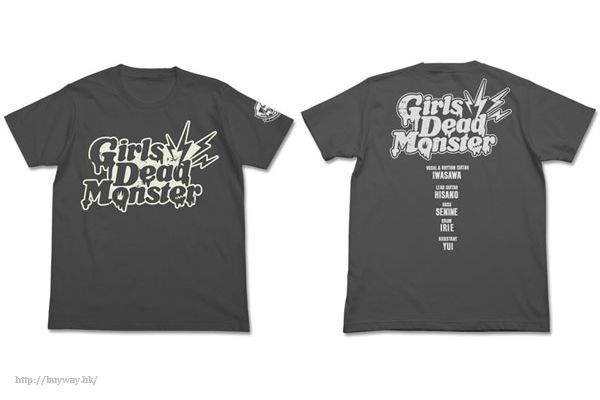天使的脈動 : 日版 (中碼)「Girls Dead Monster」夜光 墨黑色 T-Shirt