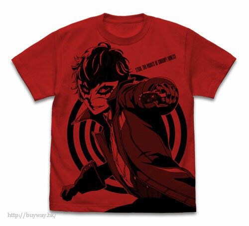 女神異聞錄系列 : 日版 (細碼)「Joker」紅色 T-Shirt