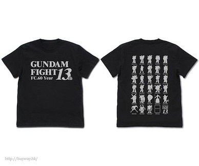 機動戰士高達系列 (加大)「機動武鬥傳G 高達」第13屆武鬥大會開催紀念 黑色 T-Shirt Mobile Fighter G Gundam 13th Gundam Fight Commemorative T-Shirt  /BLACK-XL【Mobile Suit Gundam Series】