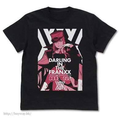 DARLING in the FRANXX (細碼)「02」黑色 T-Shirt Zero Two T-Shirt /BLACK-S【DARLING in the FRANXX】