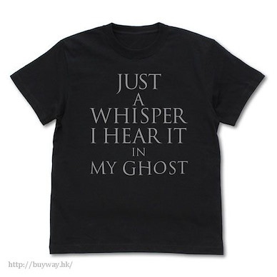 攻殼機動隊 (細碼)「草薙素子」JUST A WHISPER I HEAR IT IN MY GHOST 黑色 T-Shirt Just A Whisper I Hear It In My Ghost T-Shirt /BLACK-S【Ghost in the Shell】