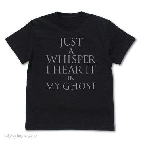 攻殼機動隊 : 日版 (中碼)「草薙素子」JUST A WHISPER I HEAR IT IN MY GHOST 黑色 T-Shirt