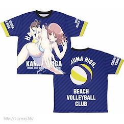 遙的接球 (加大)「大空遙 + 比嘉彼方」雙面全彩 T-Shirt Haruka & Kanata Double-sided Full Graphic T-Shirt /XL【Harukana Receive】