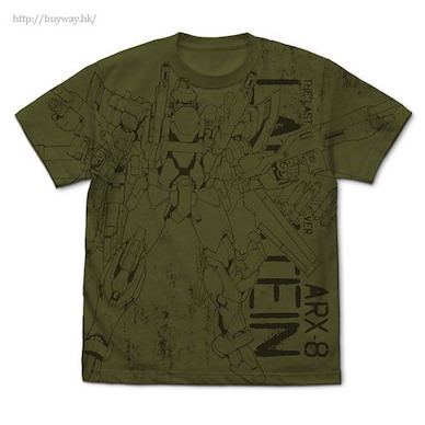 驚爆危機 (細碼)「ARX8 烈焰魔劍」最終決戰 墨綠色 T-Shirt Original Version ARX8 Laevatein (Final Battle Type) All Print T-Shirt /MOSS-S【Full Metal Panic!】