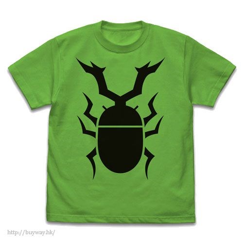 遊戲王 系列 : 日版 (細碼)「昆蟲專家羽蛾」亮綠色 T-Shirt