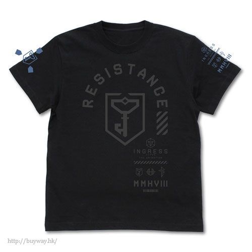 Ingress : 日版 (細碼)「RESISTANCE」黑色 T-Shirt