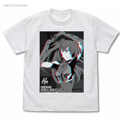 新世紀福音戰士 (大碼)「明日香」白色 T-Shirt Asuka Langley Shikinami Graphic T-Shirt /WHITE-L【Neon Genesis Evangelion】