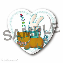 世界一初戀 : 日版 「小熊 + 小兔」I 款 心形徽章
