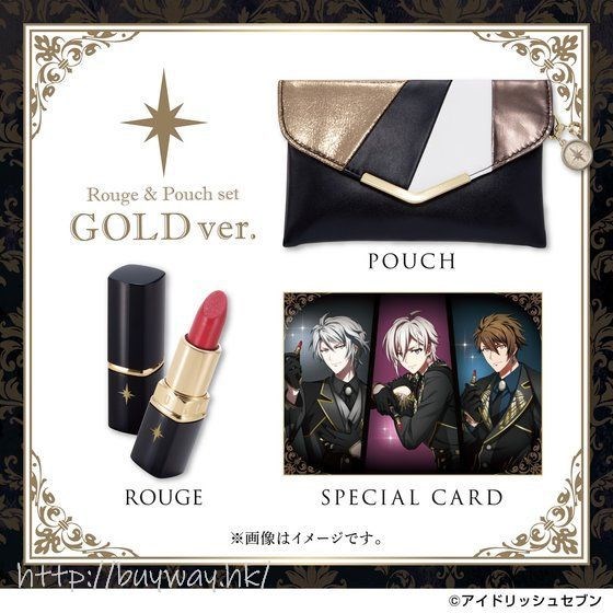 IDOLiSH7 : 日版 GOLD Ver. 唇膏 + 小物袋 Holiday Gift Collection 2018