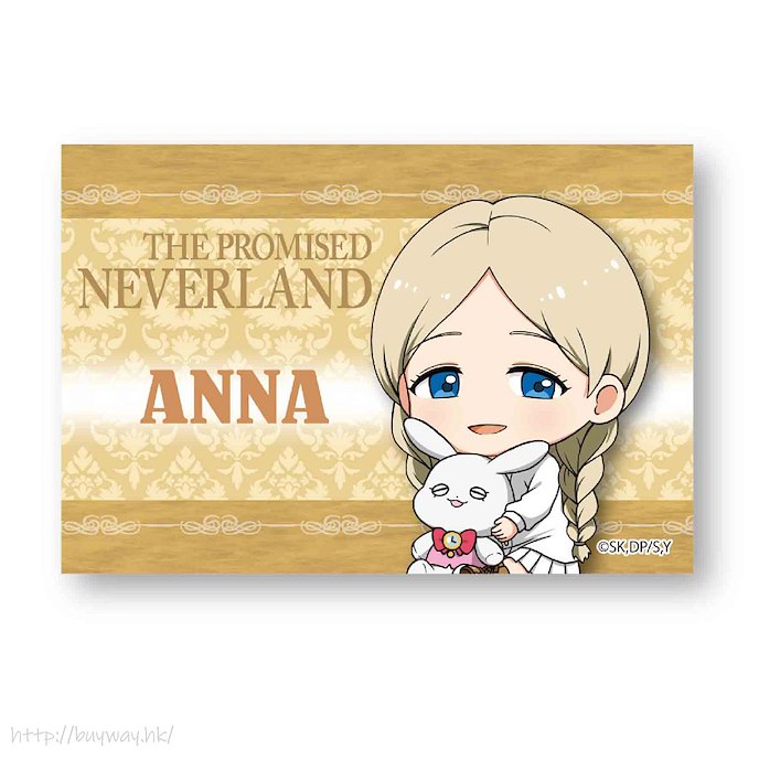 約定的夢幻島 : 日版 「安娜」抱著小兔子 方形徽章