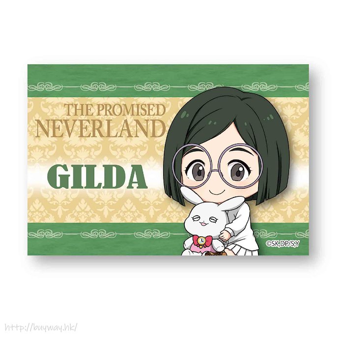 約定的夢幻島 : 日版 「吉爾妲」抱著小兔子 方形徽章