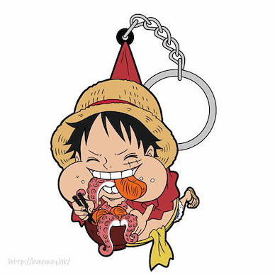 海賊王 「路飛」大食懶 Ver. 吊起匙扣 Luffy Pinched Keychain (Full Stomach Ver.)【One Piece】