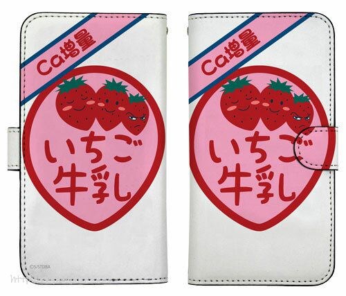 銀魂 : 日版 「坂田銀時」Ca增量草莓牛奶 158mm 筆記本型手機套 (iPhone6plus/7plus/8plus)