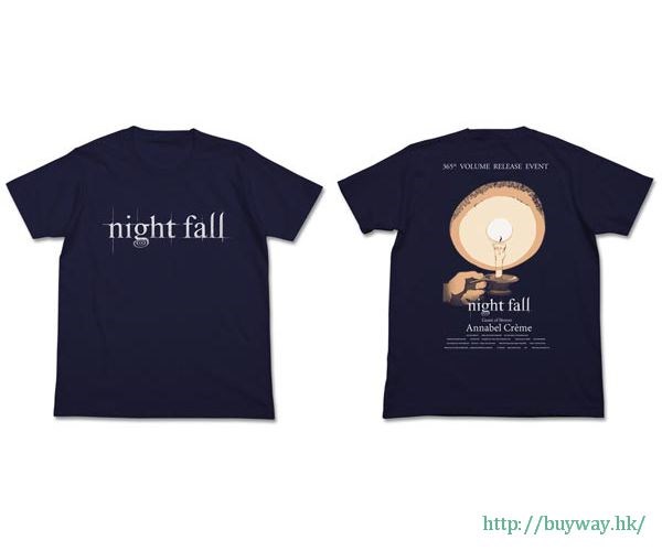 小魔女學園 : 日版 (細碼)「night fall」深藍色 T-Shirt