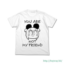 Pop Team Epic : 日版 (大碼)「POP子」"YOU ARE NOT MY FRIEND" 白色 T-Shirt