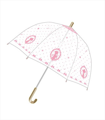 美少女戰士 月野兔 + 豆釘兔 粉紅雨傘 Umbrella Tsukino Usagi & Chibiusa Pink【Sailor Moon】