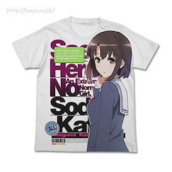 不起眼女主角培育法 (大碼)「加藤惠」白色 T-Shirt Megumi Kato Full Graphic T-Shirt /WHITE- L【Saekano: How to Raise a Boring Girlfriend】
