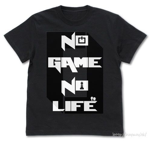 遊戲人生 : 日版 (加大)「NO GAME NO LIFE ZERO」黑色 T-Shirt