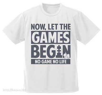 遊戲人生 (細碼)「NOW, LET THE GAMES BEGIN」吸汗快乾 白色 T-Shirt Now, Let the Games Begin Dry T-Shirt /WHITE-S【No Game No Life】