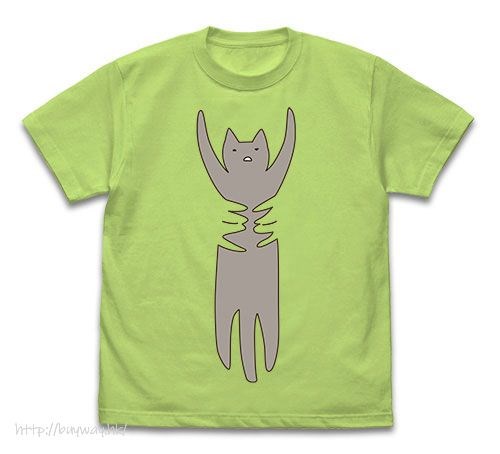 天使降臨到我身邊！ : 日版 (加大)「白咲花」貓咪 檸檬綠 T-Shirt
