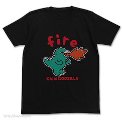 哥斯拉系列 (150cm)「Chibi Godzilla」fire 黑色 小童 T-Shirt Chibi Godzilla Chibi Godzilla fire Kids' T-Shirt /BLACK-150cm【Godzilla】