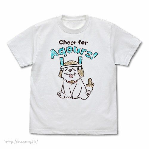 LoveLive! Sunshine!! : 日版 (大碼)「しいたけ」cheer for Aqours! 白色 T-Shirt
