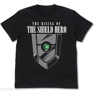 盾之勇者成名錄 (加大)「盾の勇者」黑色 T-Shirt Small Shield T-Shirt /BLACK-XL【The Rising of the Shield Hero】