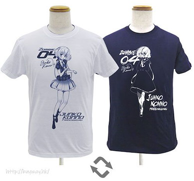 佐賀偶像是傳奇 (加大)「紺野純子」雙面 白×深藍 T-Shirt Junko Konno Reversible T-Shirt /WHITE x NAVY-XL【Zombie Land Saga】