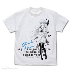 Summer Pockets : 日版 (大碼)「鳴瀨白羽」白色 T-Shirt
