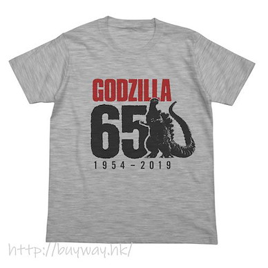 哥斯拉系列 (細碼)「哥斯拉」65周年 混合灰色 T-Shirt Godzilla 65th Anniversary T-Shirt /MIX GRAY-S【Godzilla】
