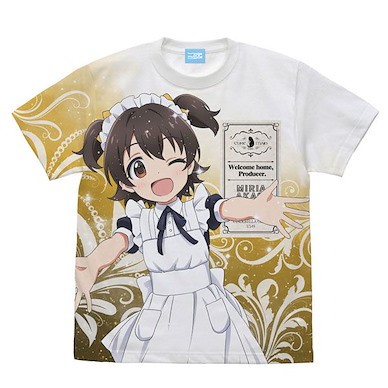 偶像大師 灰姑娘女孩 (加大)「赤城米莉亞」Cure Maid Café 合作 全彩 白色 T-Shirt Miria Full Graphic T-Shirt Cure Maid Cafe /WHITE-XL【The Idolm@ster Cinderella Girls】