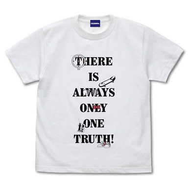 名偵探柯南 (大碼) 真相永遠只有一個 Ver. 2.0 白色 T-Shirt There is Always Only One Truth Message T-Shirt Ver.2.0 /WHITE-L【Detective Conan】
