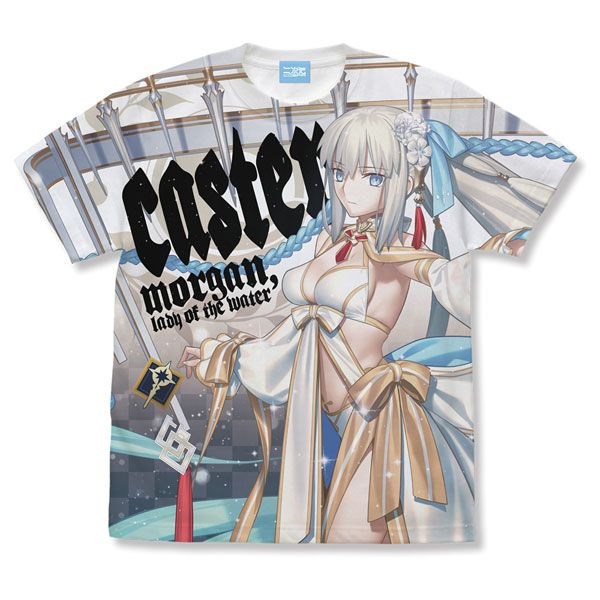 Fate系列 : 日版 (細碼)「Berserker (摩根)」水妃 白色 全彩 T-Shirt