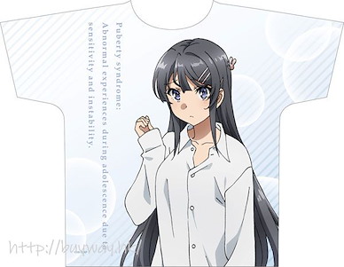 青春豬頭少年系列 (均碼)「櫻島麻衣」白恤衫 全彩 T-Shirt Full Graphic T-Shirt Mai Sakurajima Boyfriend Shirt ver.【Rascal Does Not Dream of Bunny Girl Senpai】