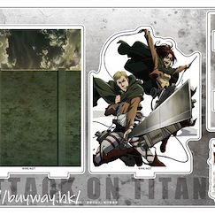 進擊的巨人 「韓吉 + 艾爾文」亞克力背景企牌 Acrylic Diorama Erwin, Hans【Attack on Titan】