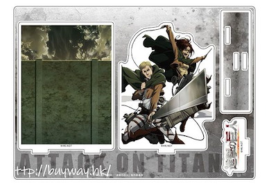 進擊的巨人 「韓吉 + 艾爾文」亞克力背景企牌 Acrylic Diorama Erwin, Hans【Attack on Titan】